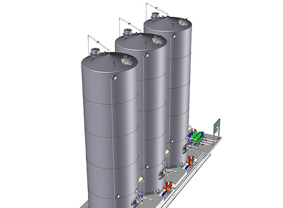 insol Silos With Valve Matrix ESTI FOOD